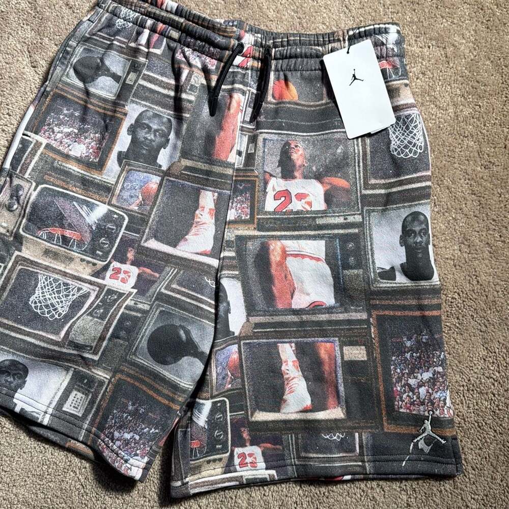 Jordan Brooklyn Printed Fleece Shorts Black 85F090-023 – ,
